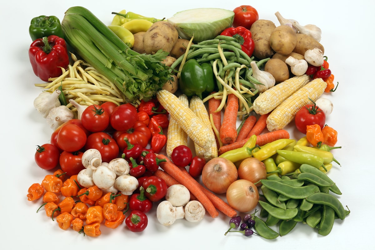Homemade vegetable soup in a white bowl